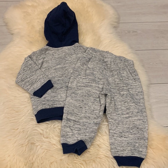 Tommy Hilfiger Gray/Blue/Yellow Zipper Hoodie and Sweatpants size 18M - Picture 10 of 10